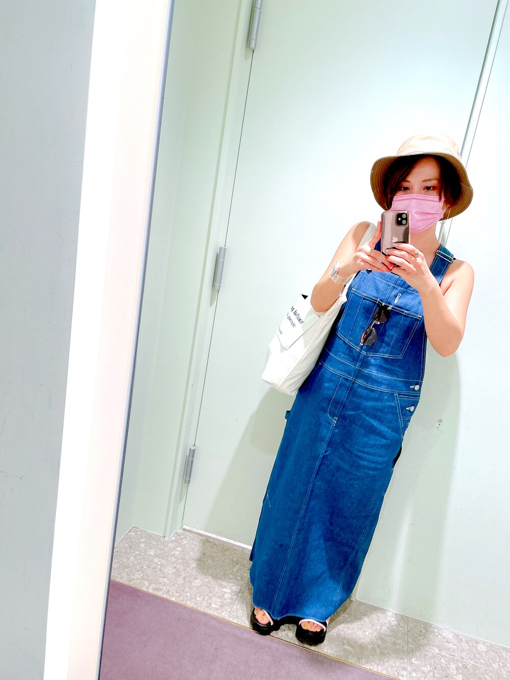 UNION LAUNCH グレー ロングサロペット UNION LAUNCHのオールインワン・サロペットを使った人気ファッション