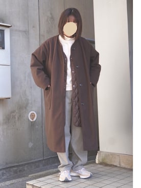 「studio CLIP（スタディオクリップ）のアイテム（その他アウター）」を使った、みかさん（レディース・151cm）の冬コーディネート