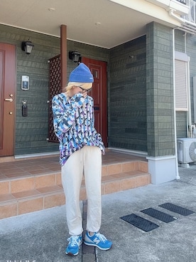 「アイテム（スウェットパンツ）」を使った、maki☆*さん（レディース・156cm）の秋コーディネート