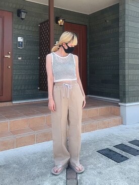 「Didot.showroom（ディドット ショールーム）の超軽量！EVA素材クッションサンダル / マルチサイズ展開（サンダル）」を使った、maki☆*さん（レディース・156cm）の夏コーディネート