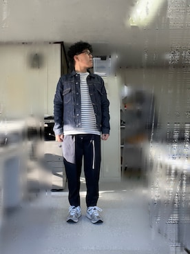「A.P.C.（アーペーセー）のアイテム（デニムジャケット）」を使った、ノエルさん（メンズ・173cm）の春コーディネート