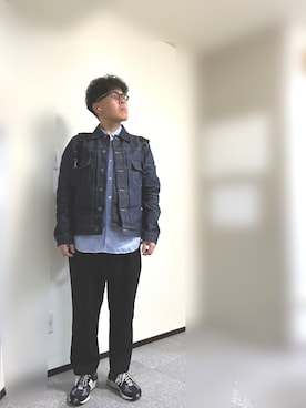 「A.P.C.（アーペーセー）のアイテム（デニムジャケット）」を使った、ノエルさん（メンズ・173cm）の春コーディネート