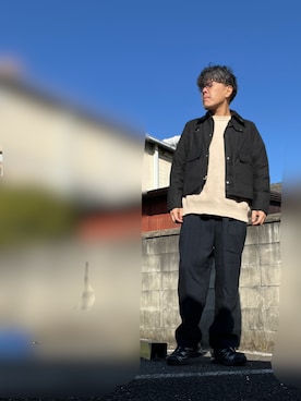 「N.HOOLYWOOD（N.ハリウッド）のアイテム（トップス）」を使った、ノエルさん（メンズ・173cm）の冬コーディネート
