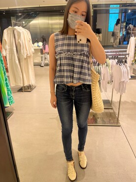 「TheKorner（ザコーナー）のアイテム」を使った、kkyさん（レディース・160cm）の夏コーディネート