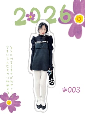 「yuko handmadeのアイテム（トートバッグ、ブラック系）」を使った、yukoさん（レディース・166cm）の春コーディネート