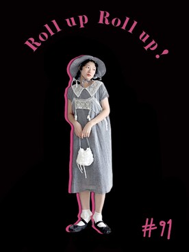 「VINTAGE（ヴィンテージ）のアイテム（ワンピース）」を使った、yukoさん（レディース・167cm）の夏コーディネート