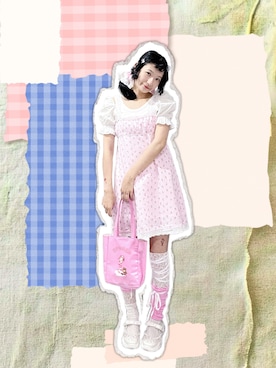 「アイテム（シュシュ）」を使った、yukoさん（レディース・167cm）の夏コーディネート