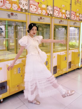 「merry jenny（メリージェニー）のアイテム（バレエシューズ）」を使った、yukoさん（レディース・167cm）の夏コーディネート