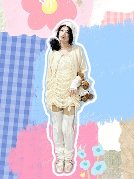 「yuko handmadeのアイテム（トートバッグ、ブラウン系）」を使った、yukoさん（レディース・166cm）の冬コーディネート