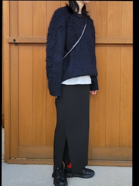 「anuke（アンヌーク）のアイテム（トップス）」を使った、さおりんこさん（レディース・165cm）の春コーディネート