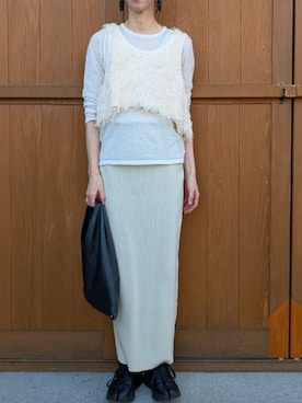 「select MOCA（セレクトモカ）のアイテム（トップス）」を使った、さおりんこさん（レディース・165cm）の春コーディネート