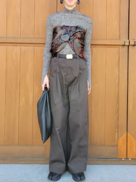 「anuke（アンヌーク）のアイテム」を使った、さおりんこさん（レディース・165cm）の春コーディネート