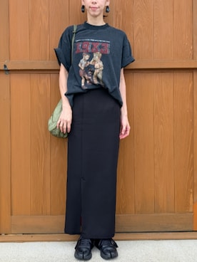 「アイテム（スカート）」を使った、さおりんこさん（レディース・165cm）の秋コーディネート