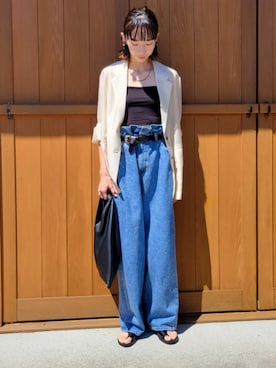 「anuke（アンヌーク）のアイテム」を使った、さおりんこさん（骨格ウェーブ・レディース・165cm）の夏コーディネート