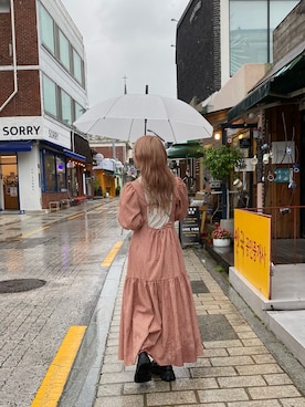「韓国好きな人と繋がりたい」｜「アイテム（ワンピース/ドレス）」を使った、yurika @nyms_24さん（レディース・159cm）の秋コーディネート