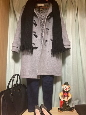 「NATURAL BEAUTY BASIC（ナチュラルビューティーベーシック）のアイテム（ダッフルコート）」を使った、HOMMA Tamamiさん（レディース・165cm）の冬コーディネート