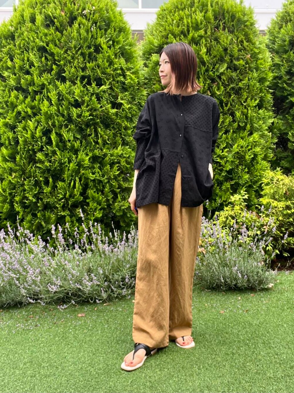 2WAY仕様』 ジャガードパッチワークブラウスを使った人気ファッション