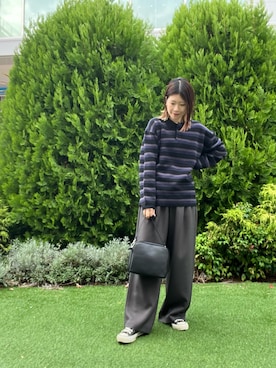 「URBAN RESEARCH DOORS（アーバンリサーチドアーズ）の2WAYスクエアショルダーバッグ（ショルダーバッグ）」を使った、hanaさん（レディース・163cm）の秋コーディネート