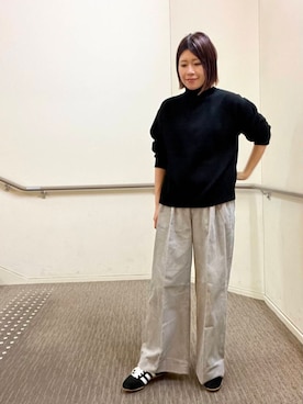 「URBAN RESEARCH DOORS（アーバンリサーチドアーズ）のタートルネックニット（ニット/セーター）」を使った、hanaさん（レディース・163cm）の冬コーディネート