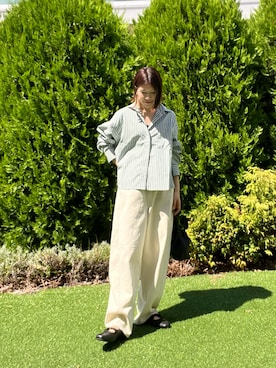 「URBAN RESEARCH DOORS（アーバンリサーチドアーズ）のスクエアトゥリボンミュール（サンダル）」を使った、hanaさん（レディース・163cm）の秋コーディネート