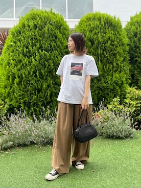 「CONVERSE（コンバース）のアイテム」を使った、hanaさん（レディース・163cm）の夏コーディネート
