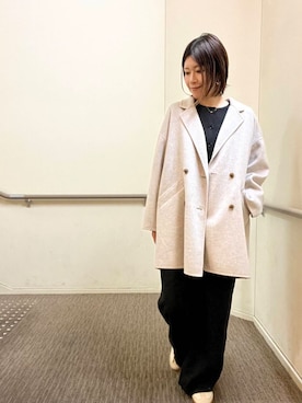 「URBAN RESEARCH DOORS（アーバンリサーチドアーズ）のウールリバーテーラードコート（その他アウター）」を使った、hanaさん（レディース・163cm）の秋コーディネート