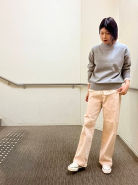 「URBAN RESEARCH DOORS（アーバンリサーチドアーズ）のピンタックフリルスタンドカラーブラウス（シャツ/ブラウス）」を使った、hanaさん（レディース・163cm）の冬コーディネート