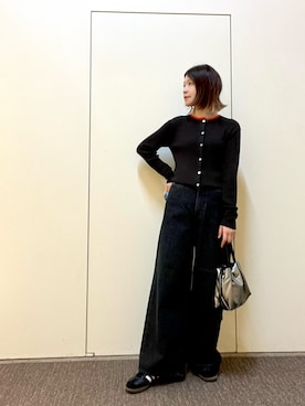 「バギーデニム」｜hanaさん（レディース・163cm）の夏コーディネート