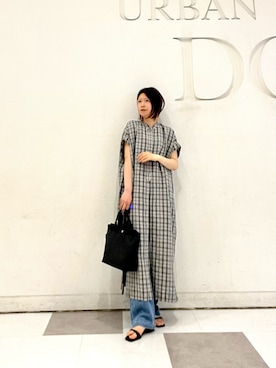 「チェックワンピース」｜hanaさん（レディース・163cm）の春コーディネート