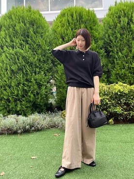 「アイテム（ポロシャツ）」を使った、hanaさん（レディース・163cm）の夏コーディネート