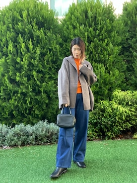 「アイテム（テーラードジャケット、その他）」を使った、hanaさん（レディース・163cm）の秋コーディネート