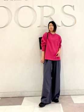 「URBAN RESEARCH DOORS（アーバンリサーチドアーズ）のアイテム（Tシャツ/カットソー）」を使った、hanaさん（レディース・163cm）の秋コーディネート