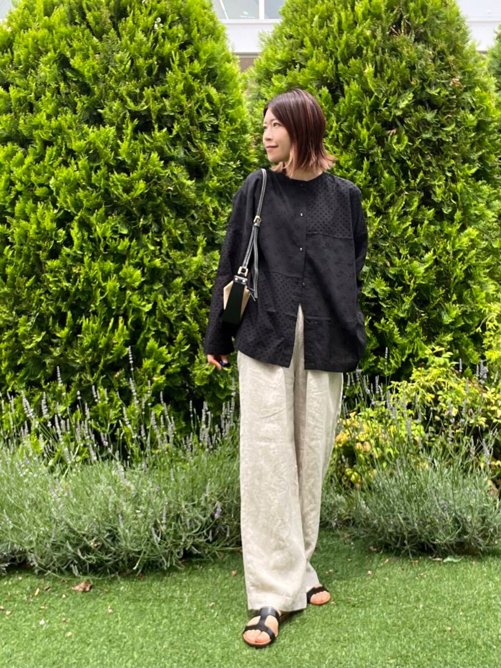 【最終値下げ】かぐれ　パッチワーク2WAYブラウス かぐれ（カグレ）の「『2WAY仕様』 ジャガードパッチワーク