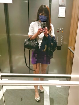 「skirt」｜「アイテム（ジャケット/アウター）」を使った、T i n a.さん（レディース・165cm）の夏コーディネート