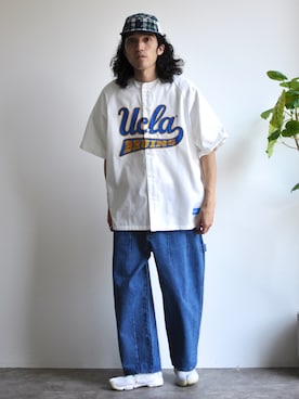 「CPCM（シーピーシーエム）のアイテム（キャップ）」を使った、TOMOKI OOHASHIさん（メンズ・180cm）の春コーディネート