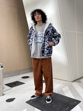 「FIRST DOWN（ファーストダウン）のアイテム（ブルゾン）」を使った、TOMOKI OOHASHIさん（メンズ・180cm）の秋コーディネート