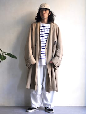 「ESSAY（エッセイ）のアイテム（ジャケット/アウター）」を使った、TOMOKI OOHASHIさん（メンズ・180cm）の春コーディネート