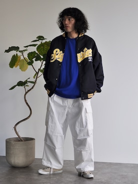 「アイテム（スタジャン）」を使った、TOMOKI OOHASHIさん（メンズ・180cm・30代）の春コーディネート
