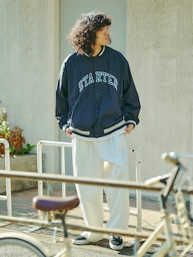 「アイテム（スタジャン）」を使った、TOMOKI OOHASHIさん（メンズ・180cm・30代）の冬コーディネート