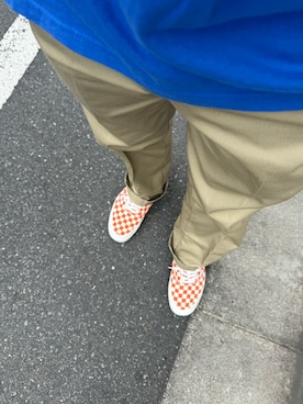 「VANS（バンズ）のアイテム（スニーカー、オレンジ系）」を使った、TKMさん（メンズ・169cm）の夏コーディネート