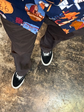 「VANS（バンズ）のアイテム（スニーカー、ブラック系）」を使った、TKMさん（メンズ・169cm）の夏コーディネート