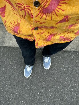 「VANS（バンズ）のアイテム（スニーカー、ブルー系）」を使った、TKMさん（メンズ・169cm）の夏コーディネート