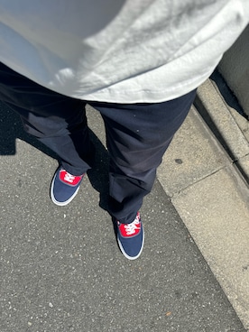 「VANS（バンズ）のアイテム（スニーカー、ブルー系）」を使った、TKMさん（メンズ・169cm）の夏コーディネート