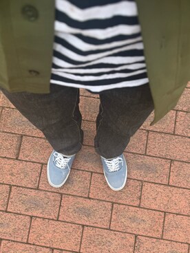 「VANS（バンズ）のアイテム（スニーカー、ブルー系）」を使った、TKMさん（メンズ・169cm）の春コーディネート