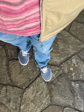 「VANS（バンズ）のアイテム（スニーカー、ブルー系）」を使った、TKMさん（メンズ・169cm）の春コーディネート
