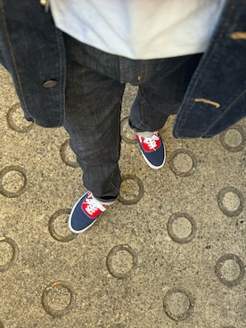 「VANS（バンズ）のアイテム（スニーカー、ブルー系）」を使った、TKMさん（メンズ・169cm）の秋コーディネート