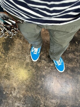 「VANS（バンズ）のアイテム（スニーカー、ブルー系）」を使った、TKMさん（メンズ・169cm）の秋コーディネート