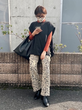 「epnok（エプノック）のアイテム」を使った、きらりさん（レディース・163cm）の秋コーディネート