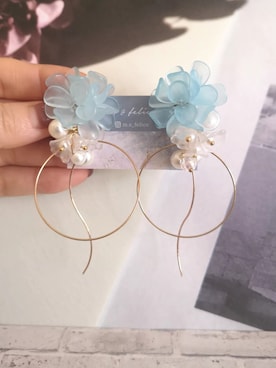 「m.s&felice...のアイテム（ピアス（両耳用）、ブルー系）」を使った、m.s&felice...さん（レディース・149cm）の春コーディネート