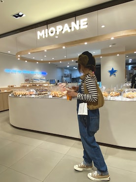「GAP（ギャップ）のアイテム（オールインワン・サロペット）」を使った、お。さん（レディース・156cm）の春コーディネート